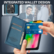 For iPhone 16 Pro LC.IMEEKE L1 Series Frosted Fine Texture PU Phone Case(Blue)