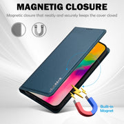 For iPhone 16 LC.IMEEKE L1 Series Frosted Fine Texture PU Phone Case(Blue)
