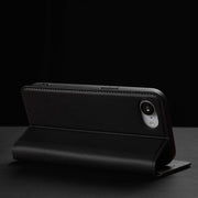 For iPhone 16e LC.IMEEKE L1 Series Frosted Fine Texture PU Phone Case(Black)
