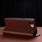 For iPhone 16e LC.IMEEKE L1 Series Frosted Fine Texture PU Phone Case(Brown)
