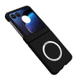 For Motorola Razr 50 Ultra Carbon Fiber Texture MagSafe Magnetic Phone Case(Black) - Motorola Cases by PMC TechLife | Online Shopping South Africa | PMC TechLife | Buy Now Pay Later Mobicred