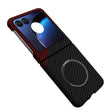 For Motorola Razr 50 Carbon Fiber Texture MagSafe Magnetic Phone Case(Black Red) - Motorola Cases by PMC TechLife | Online Shopping South Africa | PMC TechLife | Buy Now Pay Later Mobicred
