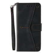 For iPhone 16 Pro Nail Skin Feel Stitching Calf Texture Leather Phone Case(Black)