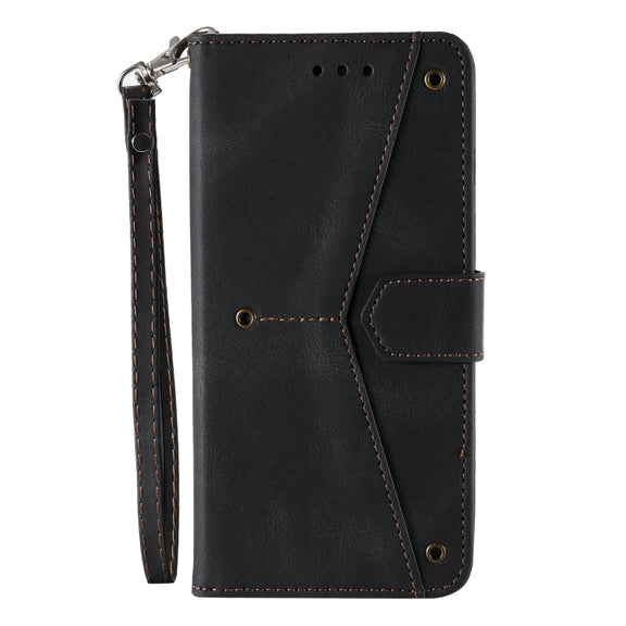 For iPhone 16 Pro Nail Skin Feel Stitching Calf Texture Leather Phone Case(Black)