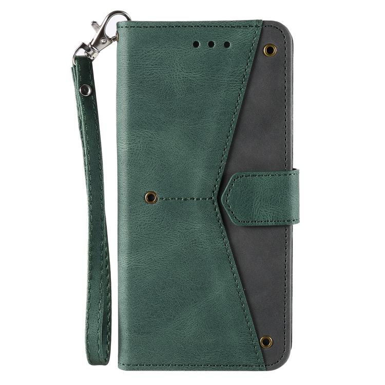 For iPhone 16e Nail Skin Feel Stitching Calf Texture Leather Phone Case(Green) - iPhone 16e Cases by PMC TechLife | Online Shopping South Africa | PMC TechLife | Buy Now Pay Later Mobicred