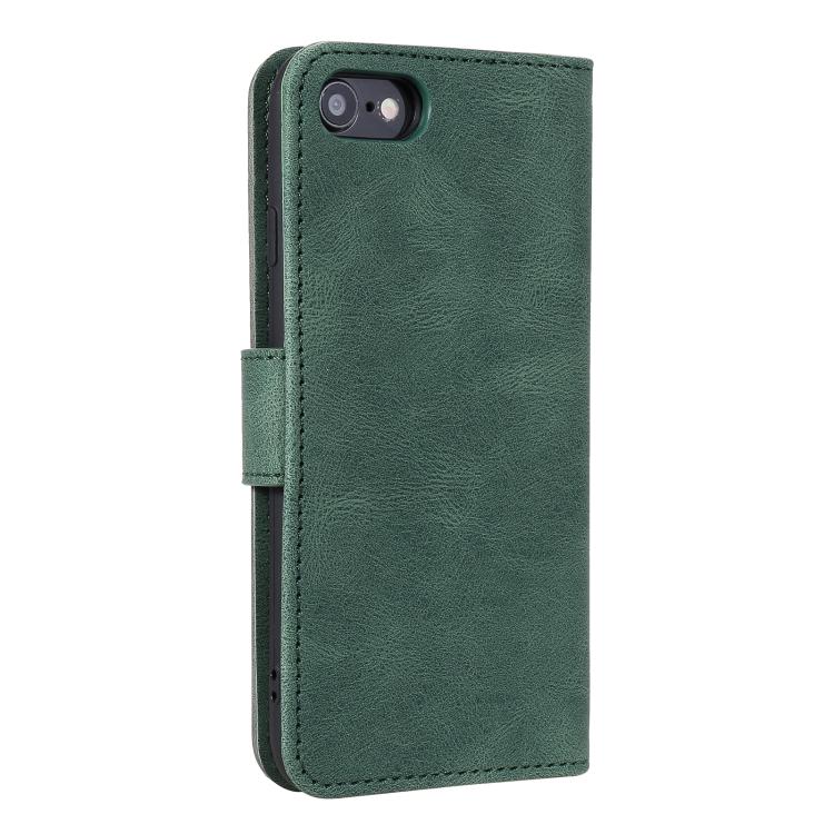 For iPhone 16e Nail Skin Feel Stitching Calf Texture Leather Phone Case(Green) - iPhone 16e Cases by PMC TechLife | Online Shopping South Africa | PMC TechLife | Buy Now Pay Later Mobicred