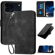 For iPhone 17 Pro Max YX0080 Grid Butterfly Embossed Pattern Flip Leather Phone Case with Lanyard(Black) - free shipping - PMc TechLife - Order now!