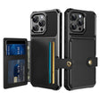 For iPhone 16 Pro Magnetic Wallet Card Bag Leather Phone Case(Black) - iPhone 16 Pro Cases by PMC TechLife | Online Shopping South Africa | PMC TechLife | Buy Now Pay Later Mobicred