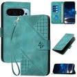 For Google Pixel 9 Pro XL YX0080 Grid Butterfly Embossed Pattern Flip Leather Phone Case with Lanyard(Light Blue) - Google Cases by PMC TechLife | Online Shopping South Africa | PMC TechLife | Buy Now Pay Later Mobicred