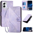 For Motorola Moto G Power 5G 2024 Grid Butterfly Embossed Pattern Leather Phone Case with Lanyard(Light Purple) - free shipping - PMC Jewellery - Order now!