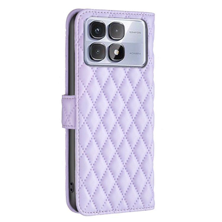 For Redmi K70 Ultra Diamond Lattice Wallet Flip Leather Phone Case(Purple)