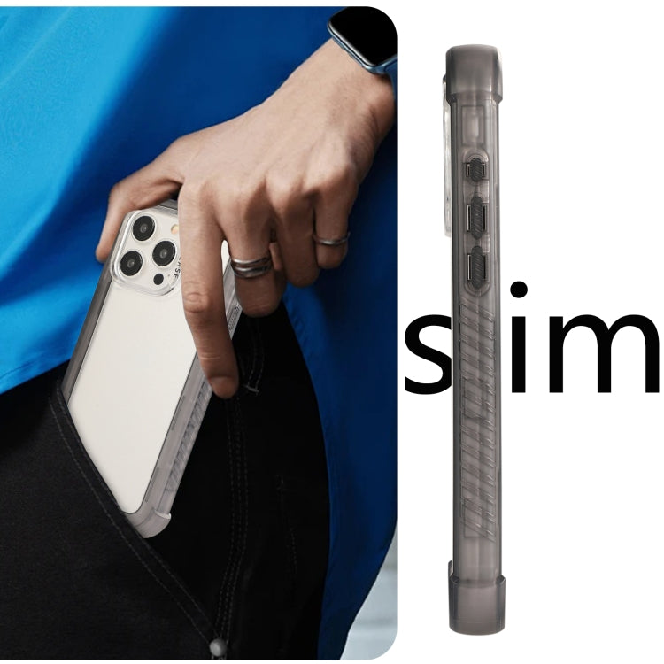 For iPhone 16 Transparent Matte TPU Hybrid PC 3-in-1 Phone Case(Grey) - free shipping - PMC TechLife - Order now!