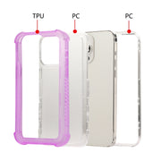 For iPhone 16 Pro Max Transparent Matte TPU Hybrid PC 3-in-1 Phone Case(Purple)