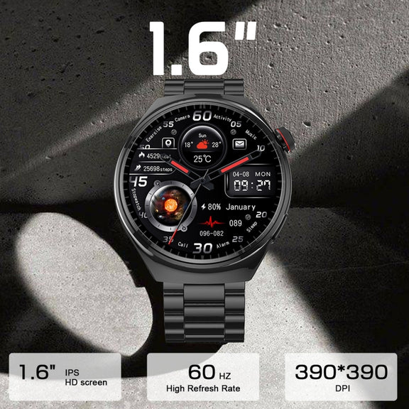 LEMFO LF38 1.6 inch IPS Screen Silicone Strap Smart Watch Supports Blood Oxygen Monitoring(Black)