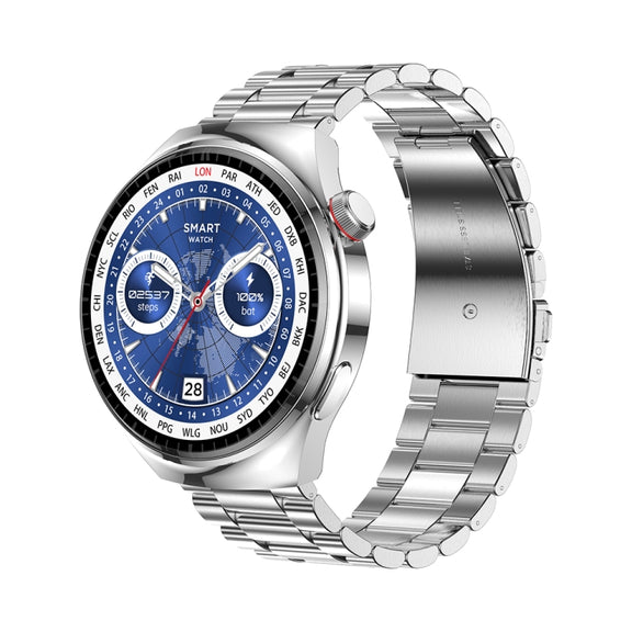 LF38 1.6 inch IPS Screen Steel Strap Smart Watch Supports Blood Oxygen Monitoring(Silver)