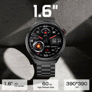 LF38 1.6 inch IPS Screen Steel Strap Smart Watch Supports Blood Oxygen Monitoring(Silver)