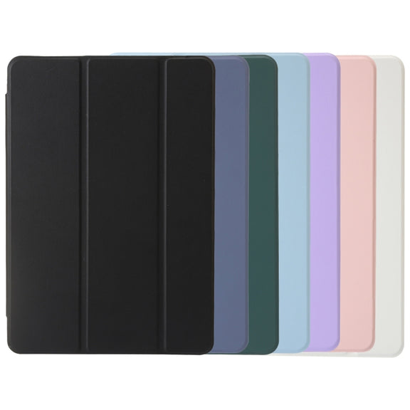 For Huawei Matepad SE 11 2024 Clear Acrylic 3-Fold Leather Tablet Case(Pink)