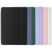 For Huawei Matepad SE 11 2024 Clear Acrylic 3-Fold Leather Tablet Case(Dark Green)