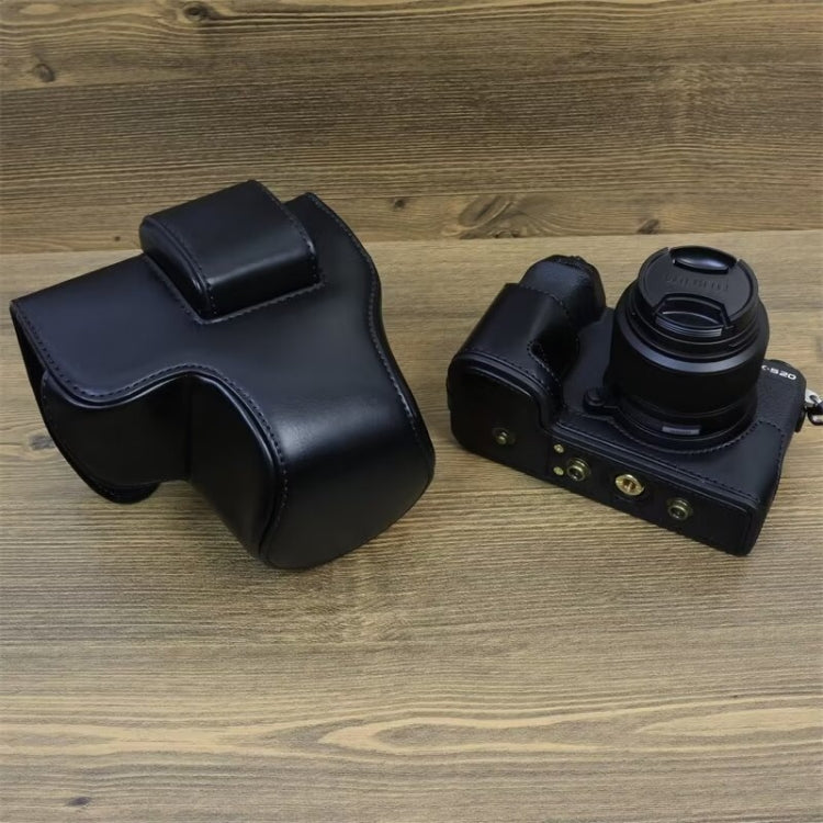 For FUJIFILM X-S20 Full Body Leather Camera Case Bag with Strap(Black) - free shipping - PMC TechLife - Order now!