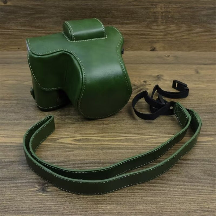 For FUJIFILM X-S20 Full Body Leather Camera Case Bag with Strap(Green) - Leather Bag by PMC TechLife | Online Shopping South Africa | PMC TechLife | Buy Now Pay Later Mobicred