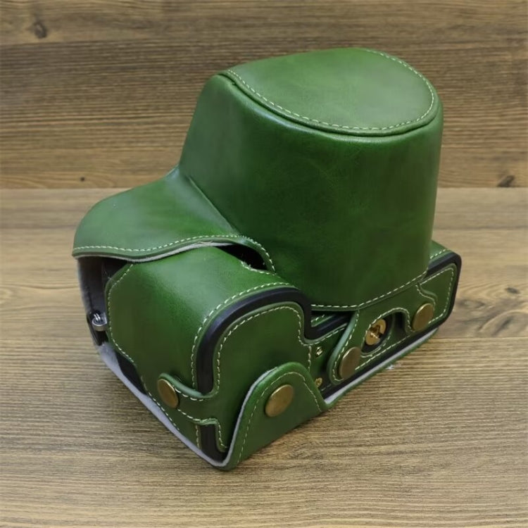 For FUJIFILM X-S20 Full Body Leather Camera Case Bag with Strap(Green) - Leather Bag by PMC TechLife | Online Shopping South Africa | PMC TechLife | Buy Now Pay Later Mobicred