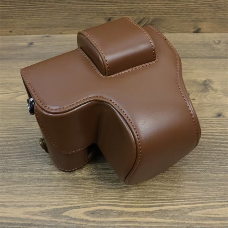For FUJIFILM X-S20 Full Body Leather Camera Case Bag with Strap(Coffee) - Leather Bag by PMC Jewellery | Online Shopping South Africa | PMC Jewellery | Buy Now Pay Later Mobicred