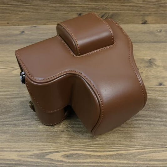 For FUJIFILM X-S20 Full Body Leather Camera Case Bag with Strap(Coffee) - Leather Bag by PMC Jewellery | Online Shopping South Africa | PMC Jewellery | Buy Now Pay Later Mobicred
