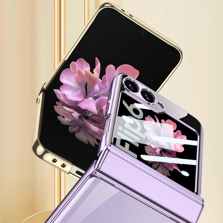 For Samsung Galaxy Z Flip6 / Flip7 FE GKK Integrated Magnetic Fold Hinge Shockproof Phone Case(Purple)