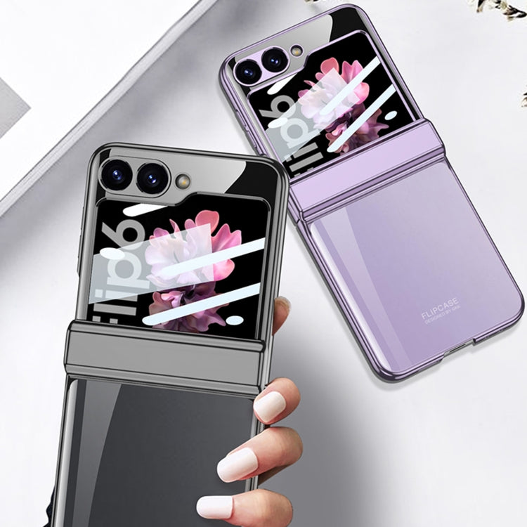 For Samsung Galaxy Z Flip6 / Flip7 FE GKK Integrated Magnetic Fold Hinge Shockproof Phone Case(Purple)
