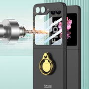 For Samsung Galaxy Z Flip6 GKK Integrated Ultra-thin Triaxial Ring Holder PC Phone Case(Titanium Grey)