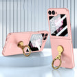 For Samsung Galaxy Z Flip6 / Flip7 FE GKK Integrated Ultra-thin Triaxial Ring Holder PC Phone Case(Pink) - free shipping - PMC Jewellery - Order now!