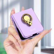For Samsung Galaxy Z Flip6 / Flip7 FE GKK Integrated Ultra-thin Triaxial Ring Holder PC Phone Case(Pink)