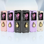 For Samsung Galaxy Z Flip6 GKK Integrated Ultra-thin Triaxial Ring Holder PC Phone Case(Purple)