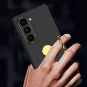 For Samsung Galaxy Z Fold6 GKK Integrated Ultra-thin Triaxial Ring Holder PC Phone Case(Black)