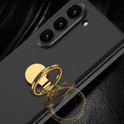 For Samsung Galaxy Z Fold6 GKK Integrated Ultra-thin Triaxial Ring Holder PC Phone Case(Silver)