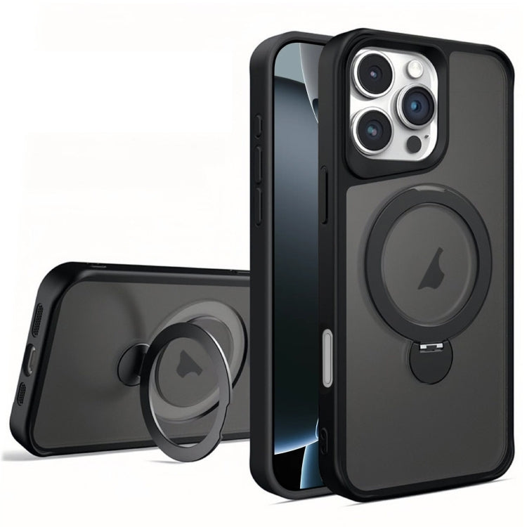 For iPhone 16 Pro Max Invisible Fulcrum Holder MagSafe Phone Case(Black) - free shipping - PMC TechLife - Order now!