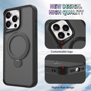 For iPhone 16 Pro Max Invisible Fulcrum Holder MagSafe Phone Case(Black)