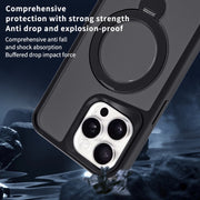 For iPhone 16 Pro Max Invisible Fulcrum Holder MagSafe Phone Case(Black)