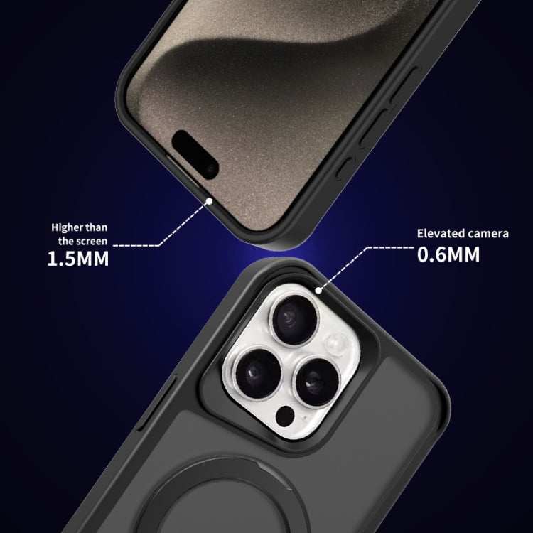 For iPhone 16 Pro Max Invisible Fulcrum Holder MagSafe Phone Case(Black)