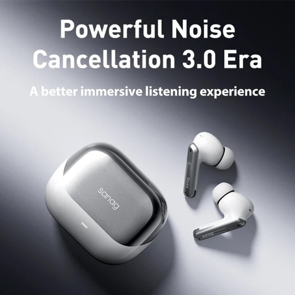 Sanag T51S TWS ANC Noise Reduction Wireless Bluetooth Earphone(White)