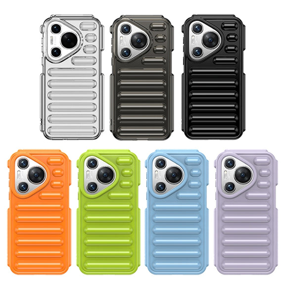 For Huawei Pura 70 Pro+ Capsule Series Candy Color TPU Phone Case(Transparent Grey)