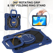 For Huawei Matepad 11.5 2023 Contrast Color Robot Silicone Hybrid PC Tablet Case(Navy Black)