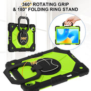 For Huawei Matepad 11.5 2023 Contrast Color Robot Silicone Hybrid PC Tablet Case(Black Yellow Green)