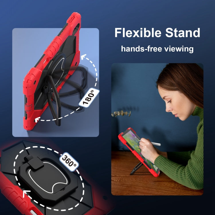 For Huawei Matepad 11.5 2023 Contrast Color Robot Silicone Hybrid PC Tablet Case(Red Black) - Huawei by PMC Jewellery | Online Shopping South Africa | PMC Jewellery | Buy Now Pay Later Mobicred