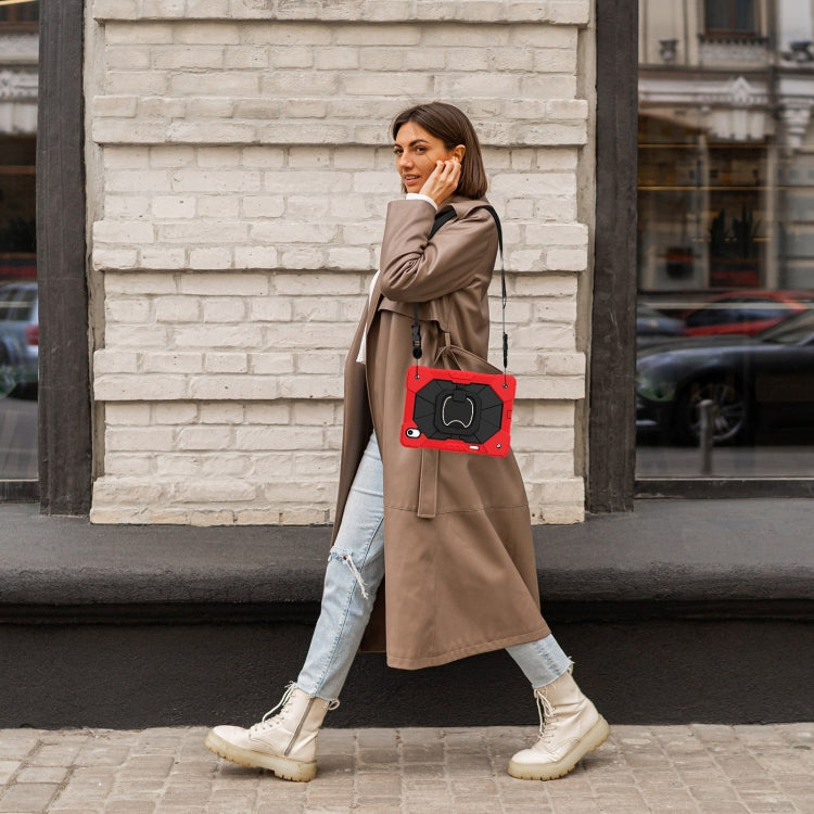 For Huawei Matepad 11.5 2023 Contrast Color Robot Silicone Hybrid PC Tablet Case(Red Black) - Huawei by PMC Jewellery | Online Shopping South Africa | PMC Jewellery | Buy Now Pay Later Mobicred