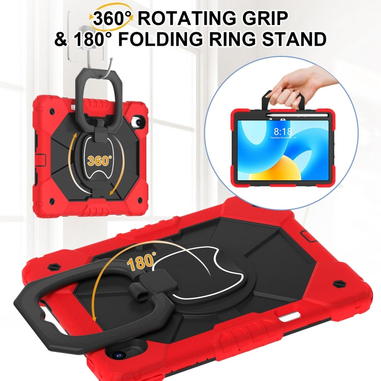 For Huawei Matepad 11.5 2023 Contrast Color Robot Silicone Hybrid PC Tablet Case(Red Black) - Huawei by PMC Jewellery | Online Shopping South Africa | PMC Jewellery | Buy Now Pay Later Mobicred