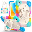For Huawei Matepad 11.5 2023 Contrast Color Robot Silicone Hybrid PC Tablet Case(Colorful Blue) - Huawei by PMC Jewellery | Online Shopping South Africa | PMC Jewellery | Buy Now Pay Later Mobicred
