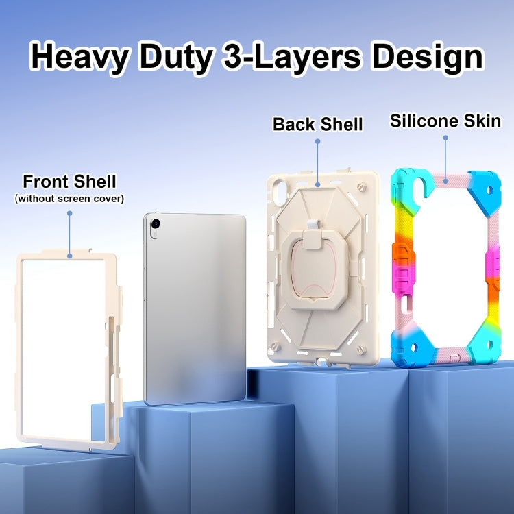 For Huawei Matepad 11.5 2023 Contrast Color Robot Silicone Hybrid PC Tablet Case(Colorful Blue) - Huawei by PMC Jewellery | Online Shopping South Africa | PMC Jewellery | Buy Now Pay Later Mobicred