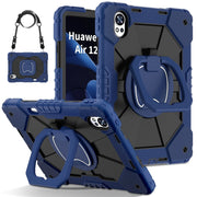 For Huawei MatePad Air 12 2024 Contrast Color Robot Silicone Hybrid PC Tablet Case(Navy Black)