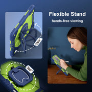 For Huawei MatePad Air 12 2024 Contrast Color Robot Silicone Hybrid PC Tablet Case(Navy Yellow Green)